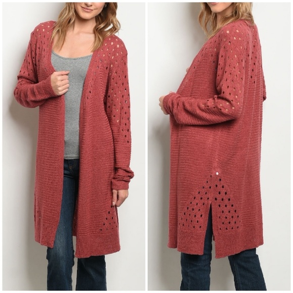 Mauve Knit Cardigan - Picture 4 of 7